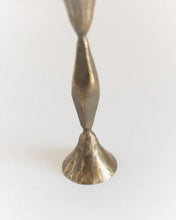 Load image into Gallery viewer, High Diamond Hand-Forged Iron Candle Stand: Brass Finish