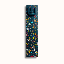 Load image into Gallery viewer, Mezuzah Case - Black & Rainbow Terrazzo