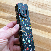 Load image into Gallery viewer, Mezuzah Case - Black & Rainbow Terrazzo