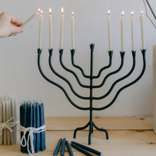 Load image into Gallery viewer, Beeswax Dipped Hanukkah Candles: Ink