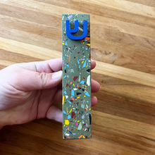 Load image into Gallery viewer, Mezuzah Case - Olive & Rainbow Terrazzo