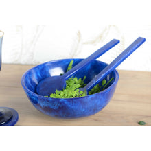 Load image into Gallery viewer, Dark Blue Resin Salad Servers