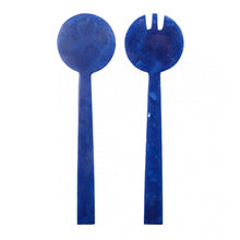 Load image into Gallery viewer, Dark Blue Resin Salad Servers