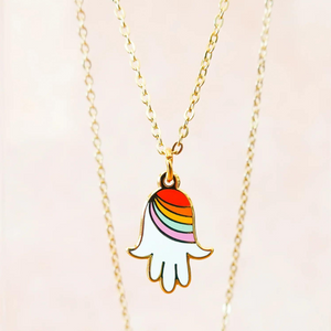 Rainbow Hamsa Necklace | Sarah Day