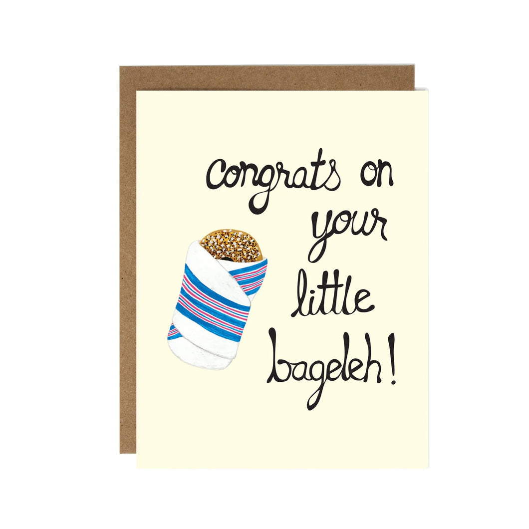 Congrats On Your Little Bagelah Greeting Card