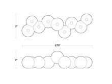 Load image into Gallery viewer, Bubble Chanukiah - Indigo
