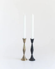 Load image into Gallery viewer, High Diamond Hand-Forged Iron Candle Stand: Brass Finish
