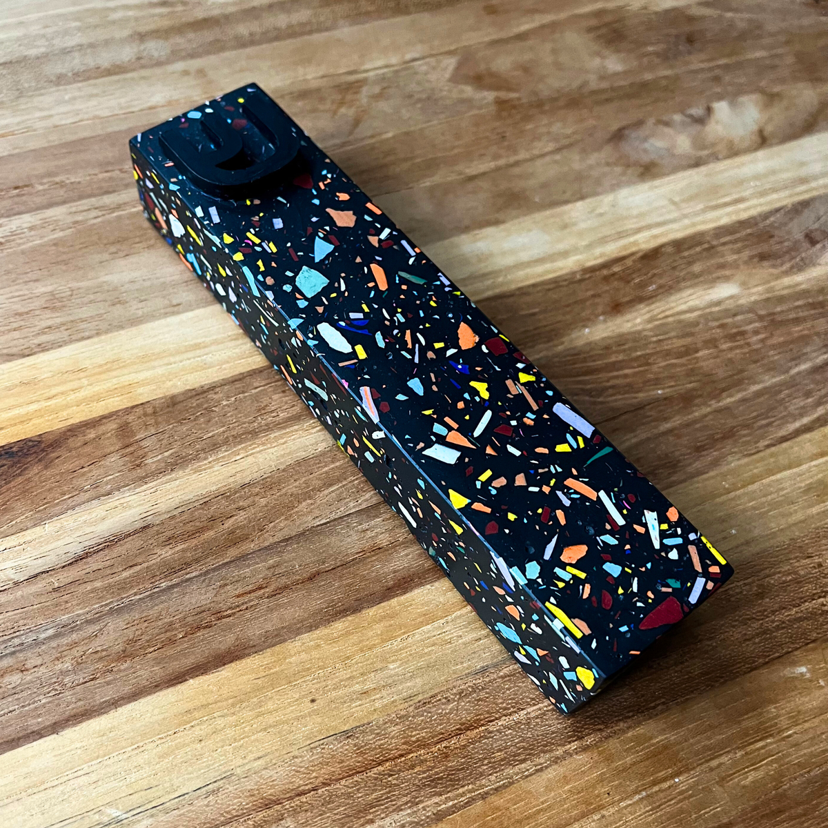 Mezuzah Case - Black & Rainbow Terrazzo – Jewish Museum of Australia