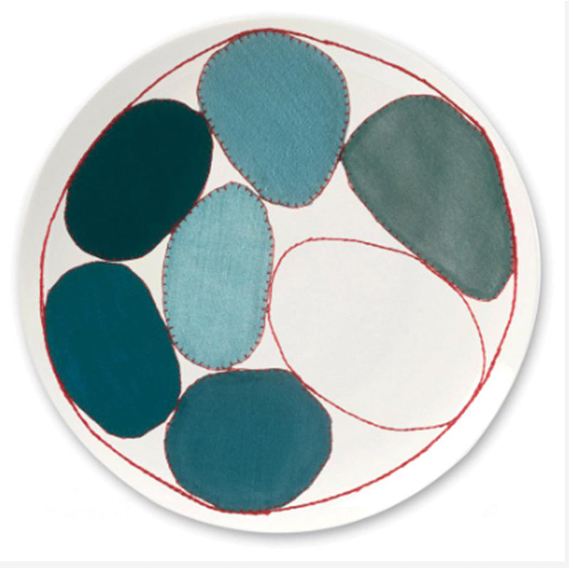 Fine Bone China Plate: Blue Circles x Louise Bourgeois